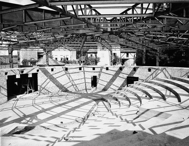 Le chantier du Théâtre en Rond, 1958